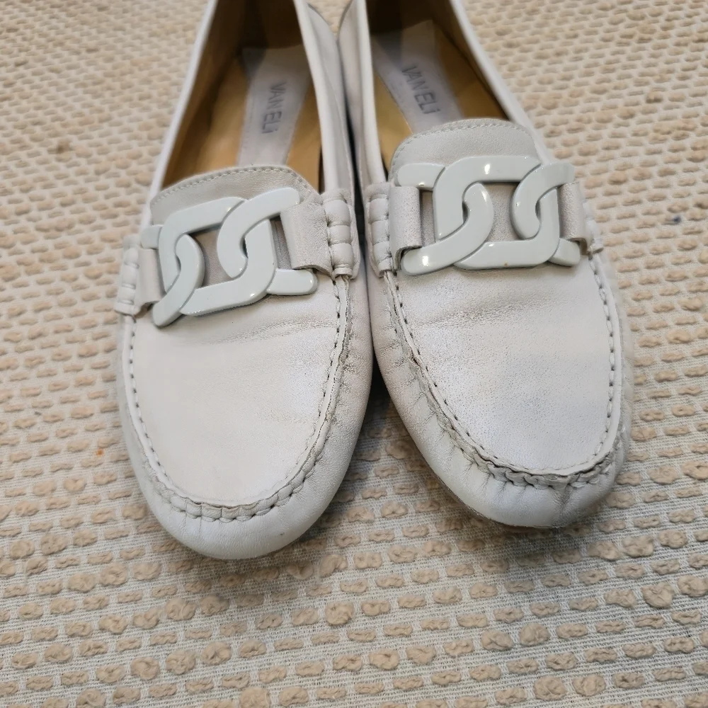 Vaneli Aiker Driving Loafer Moccasin  Size 7.5 All Leather Made In  Italy